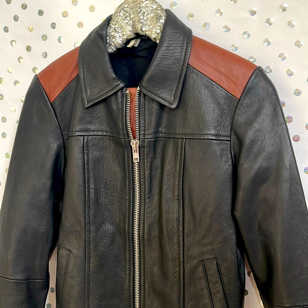 Topshop Leather Moto Jacket ~